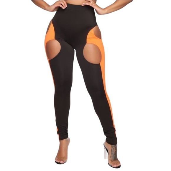 Peeking Through High Rise Leggings New - Picture 3 of 9